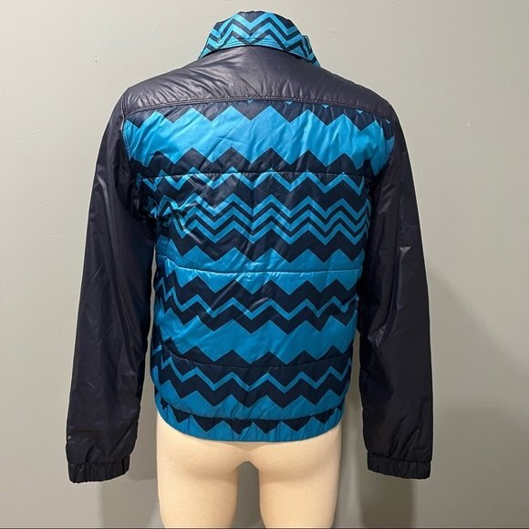 MISSONI for Target Blue Zig Zag Puffer Jacket Medium - Picture 6 of 7